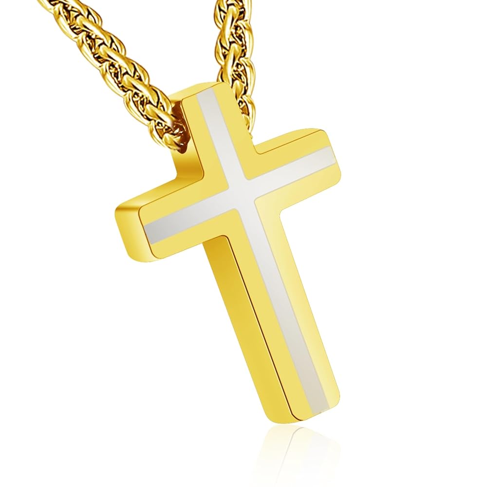 Guided By Faith Cremation Cross Necklace for Ashes