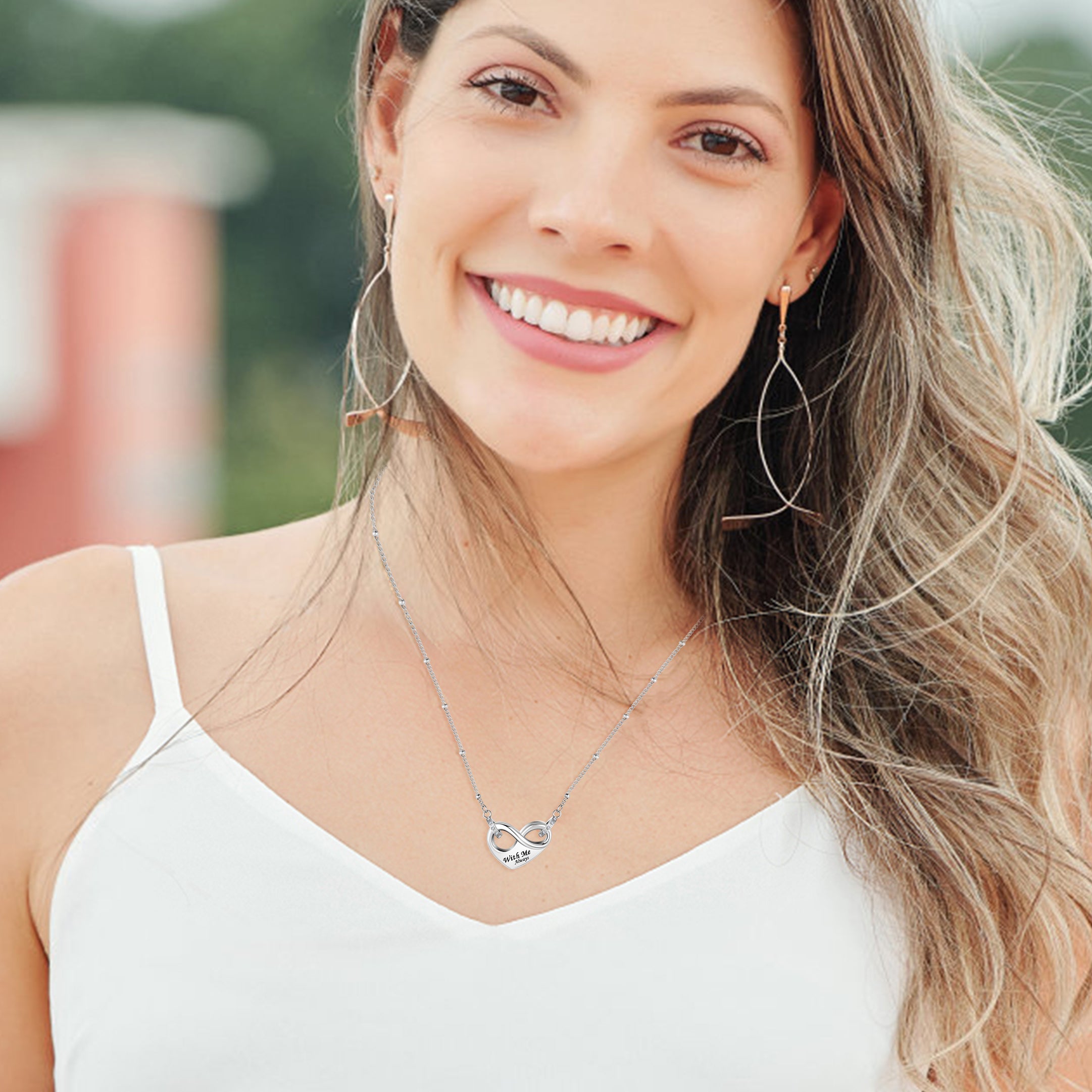 Dletay Infinity Cremation Urn Necklace for Ashes Memorial Cremation Jewelry