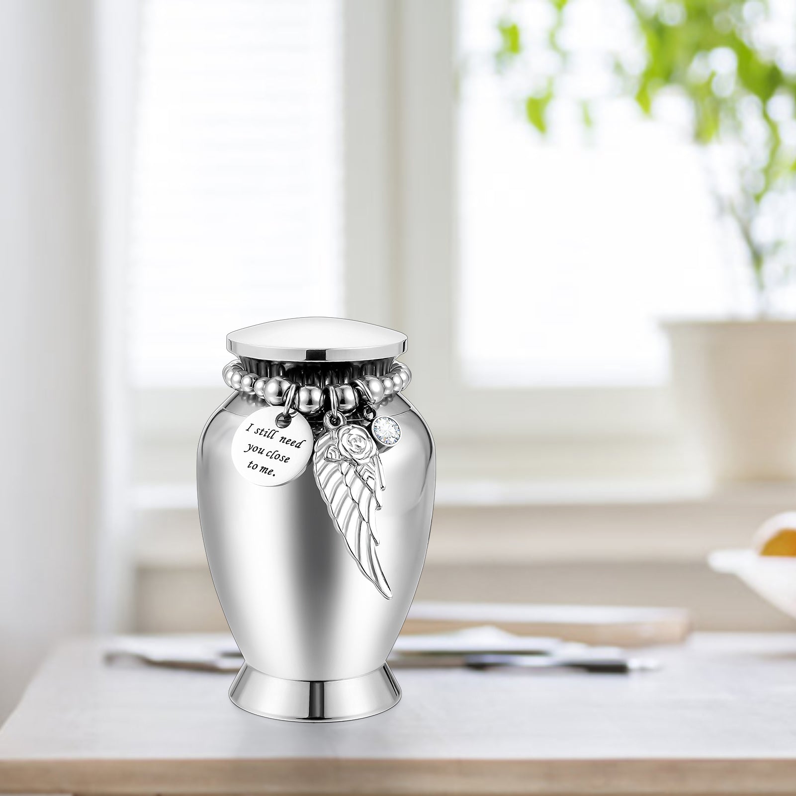 Wing Charm Memorial Cremation Urns for Ashes
