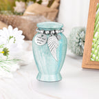 Lake Green Aluminum Small Urns for Human Ashes Keepsake