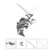 Silver Fish Urn Cremation Necklaces for Ashes