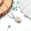 Oval Tree of Life Urn Cremation Necklace for Ashes