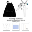 Cross Cremation Necklace for Ashes with Brithstones