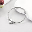 Pet Paw Print Heart Urn Bracelet for Ashes