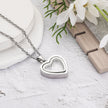 Transparent Window Heart Urn Cremation Necklace for Ashes