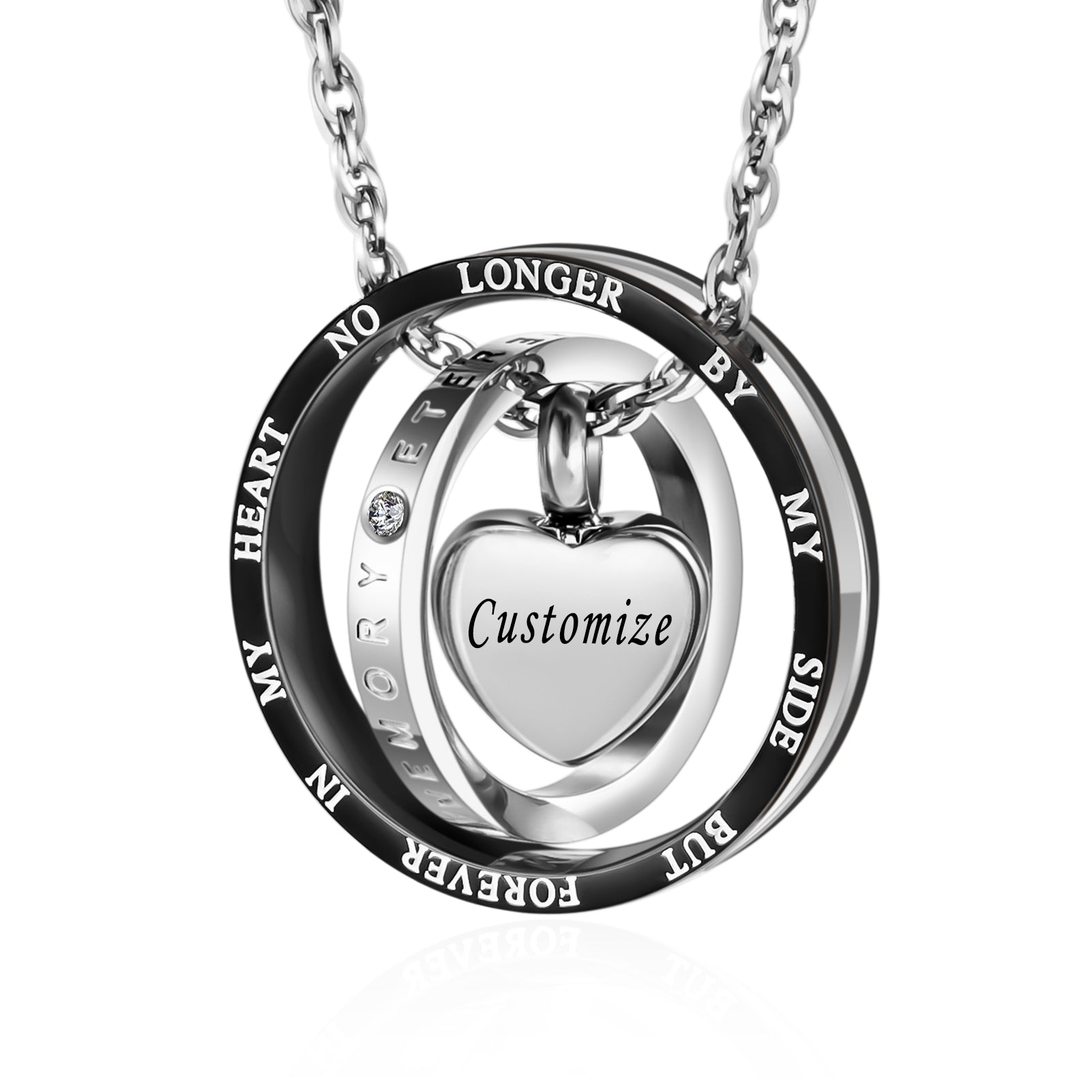 Forever In My Heart Cremation Necklace for Ashes