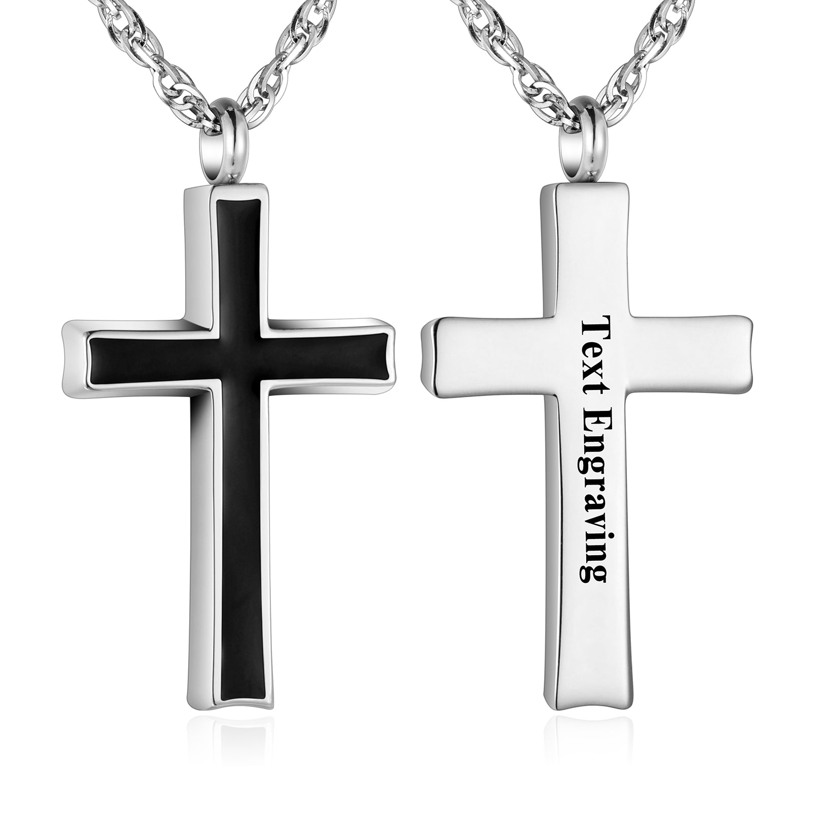 Dletay Cross Urn Necklace for Ashes Cremation Jewelry for Ashes Memorial Ash Necklace for Men Women
