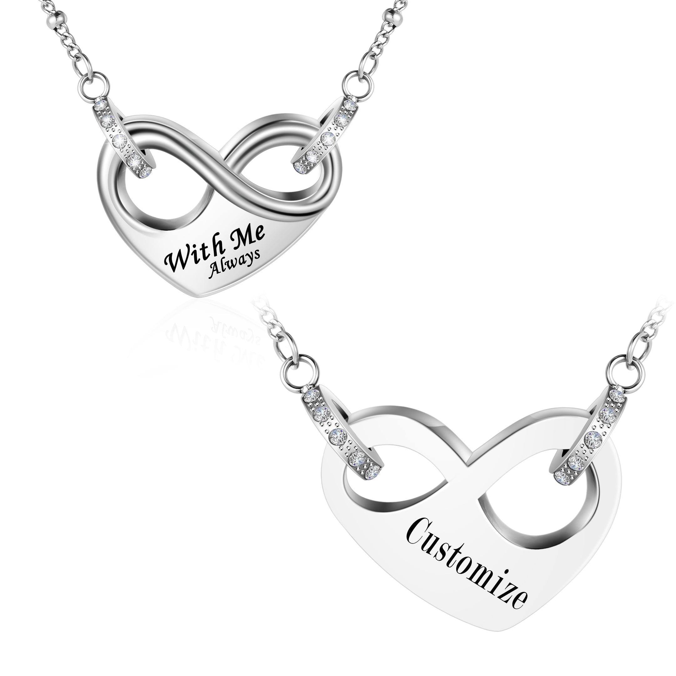 Dletay Infinity Cremation Urn Necklace for Ashes Memorial Cremation Jewelry