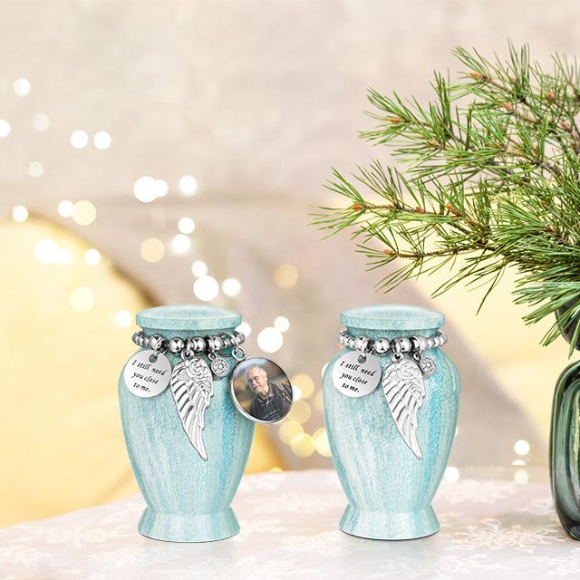 Lake Green Aluminum Small Urns for Human Ashes Keepsake