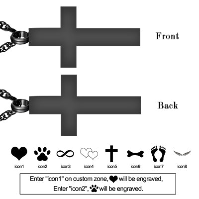 In Loving Memory Cross Necklace for Ashes