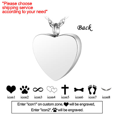 Daddy’s Angel Heart Necklace for Ashes