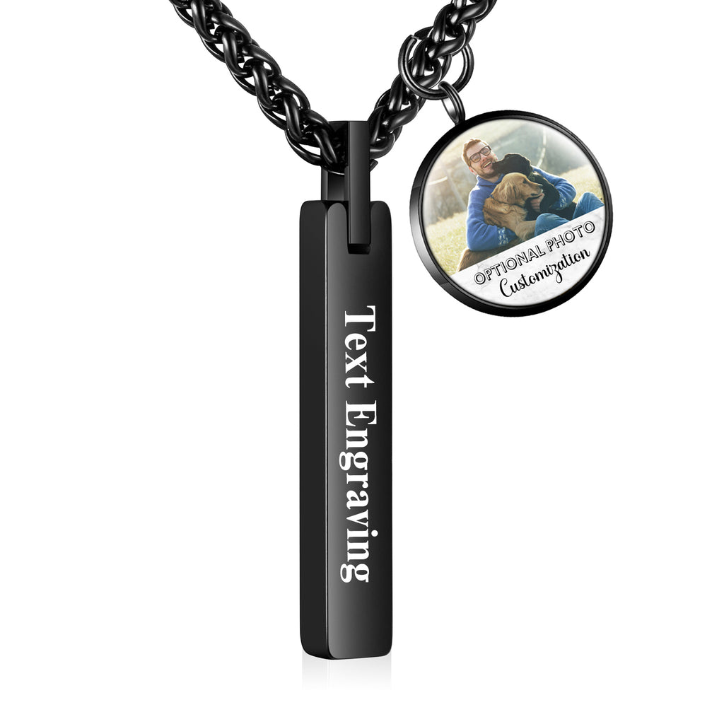 Dletay Urn Stainless Steel Cremation Jewelry for Ashes for Men Women Ash Holder Black