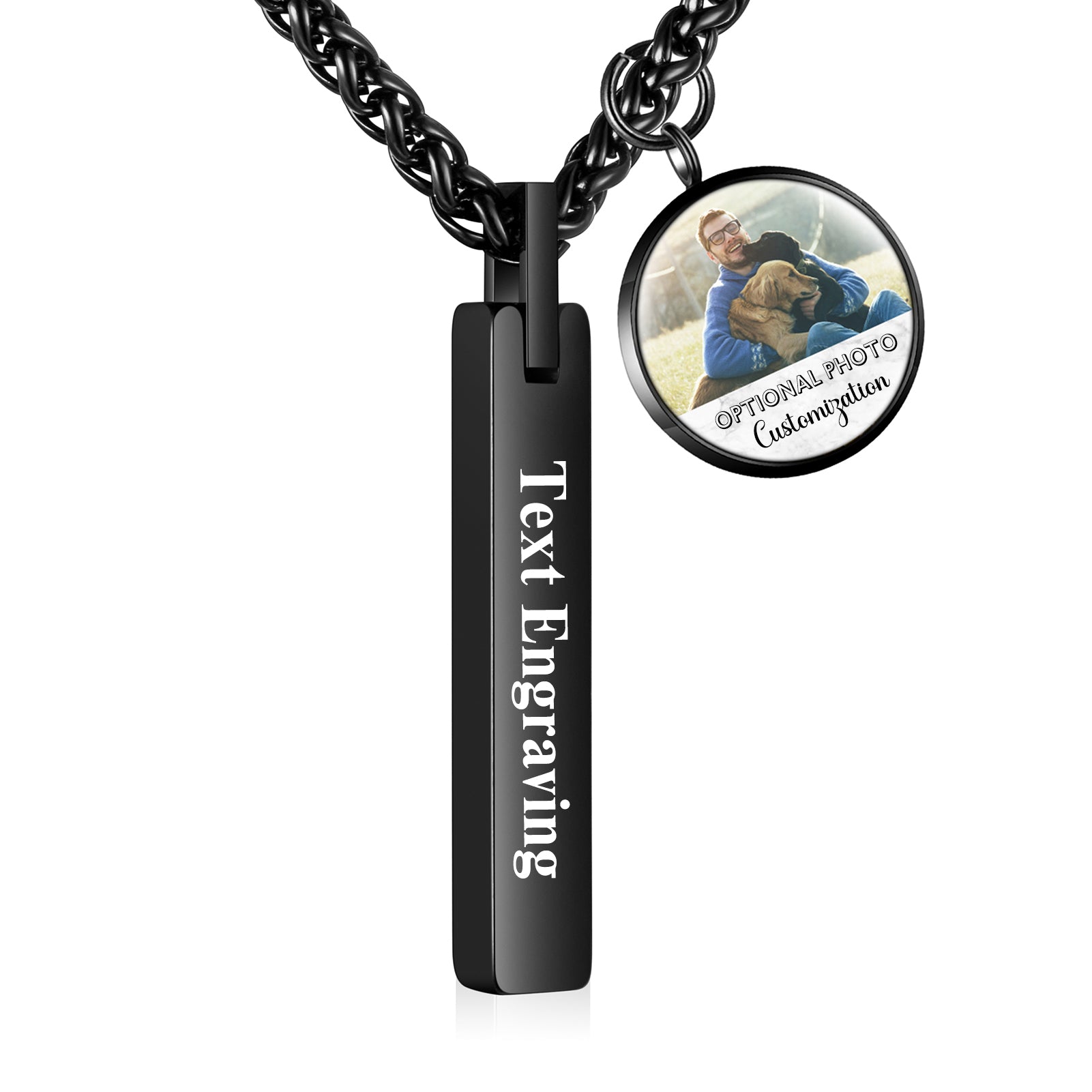 Dletay Urn Stainless Steel Cremation Jewelry for Ashes for Men Women Ash Holder Black