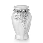 Marble White Memories Personalized Keepsake Urn for Ashes