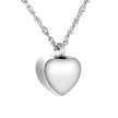 Plain Heart Urn Cremation Necklace for Ashes