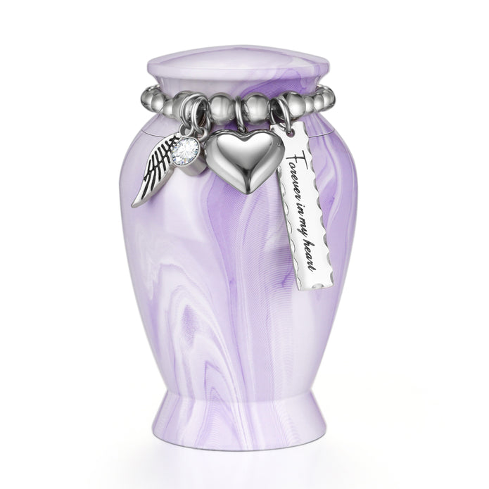 Light Purple Aluminum Cremation Urn