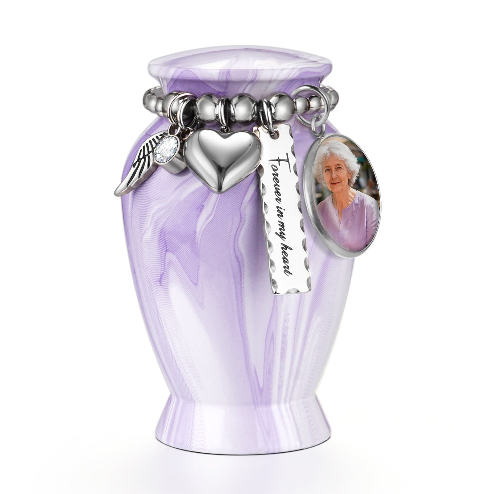 Light Purple Aluminum Cremation Urn