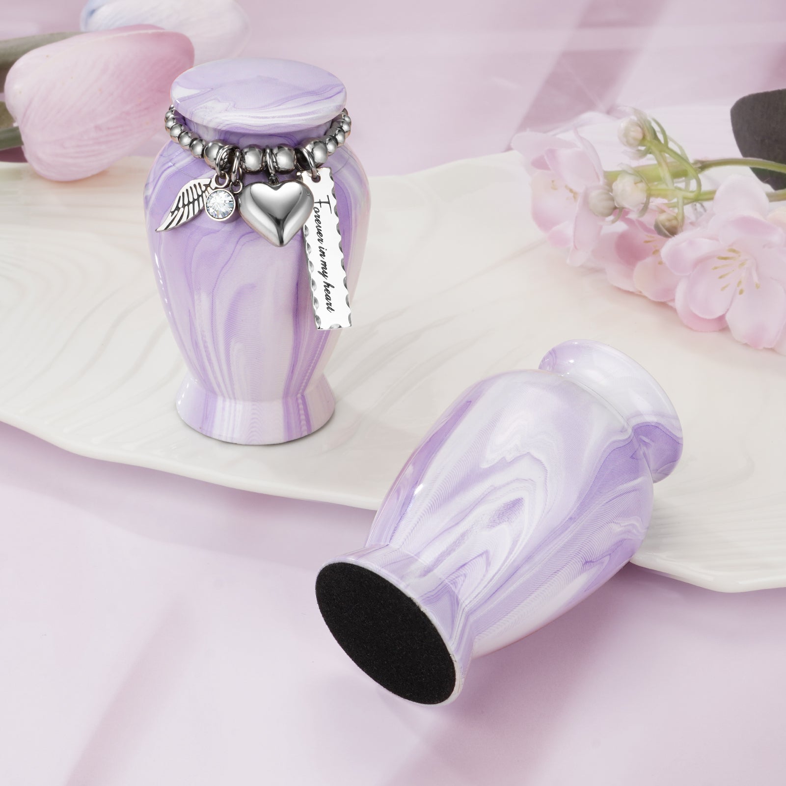 Light Purple Aluminum Cremation Urn