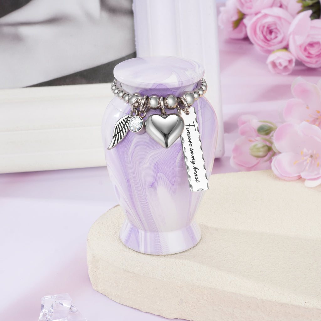 Light Purple Aluminum Cremation Urn