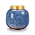 Blue Ceramic Mini Cremation Urns Memorial Small Urn for Ashes Funeral Keepsake