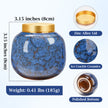 Blue Ceramic Mini Cremation Urns Memorial Small Urn for Ashes Funeral Keepsake