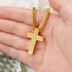 Guided By Faith Cremation Cross Necklace for Ashes