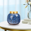 Blue Ceramic Mini Cremation Urns Memorial Small Urn for Ashes Funeral Keepsake