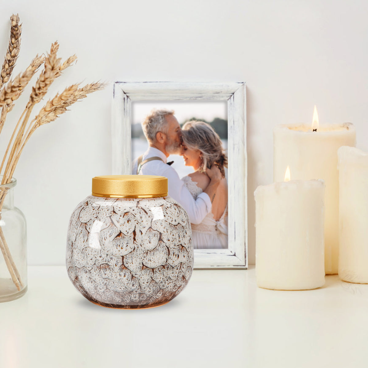 Ceramic Mini Cremation Urns Memorial Small Urn for Ashes Funeral Keepsake