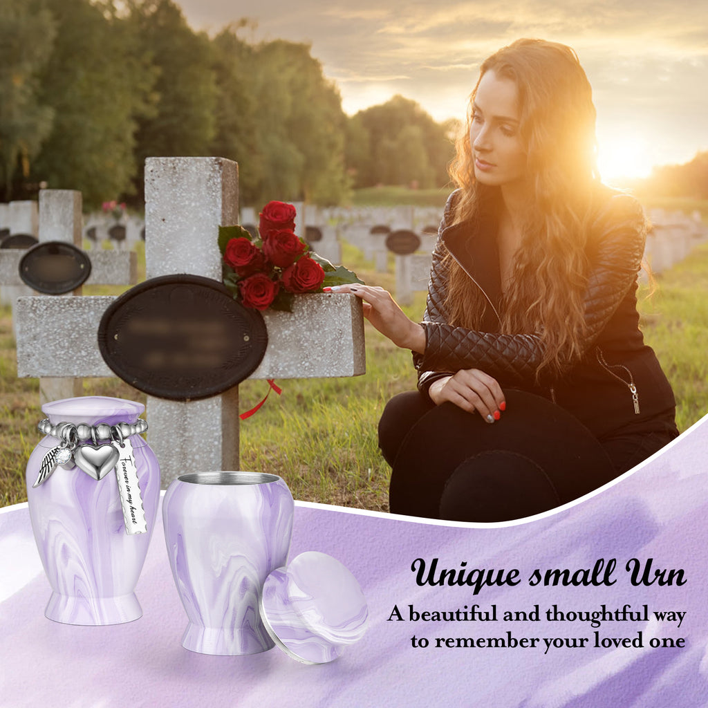 Light Purple Aluminum Cremation Urn