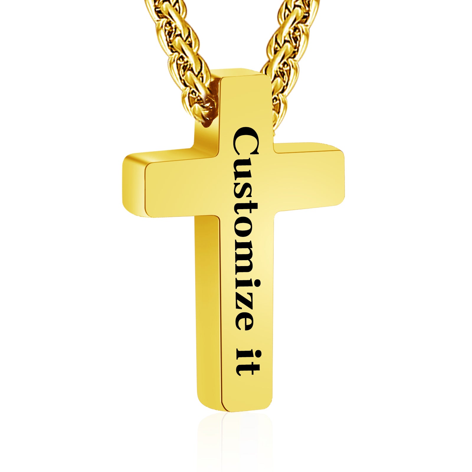 Guided By Faith Cremation Cross Necklace for Ashes