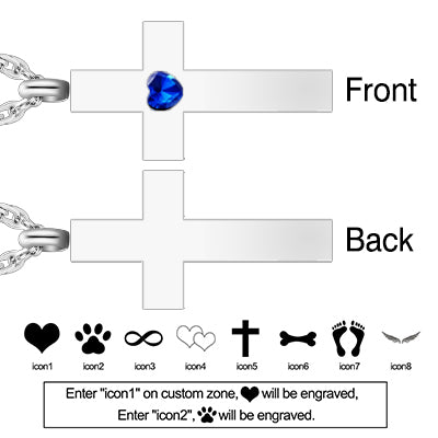 Cremation Cross Necklace for Ashes