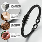 Dletay Urn Bracelet for Ashes Leather Infinity Cremation Bracelet