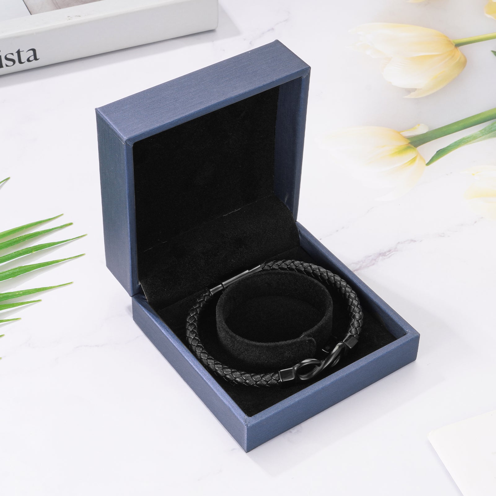 Dletay Urn Bracelet for Ashes Leather Infinity Cremation Bracelet