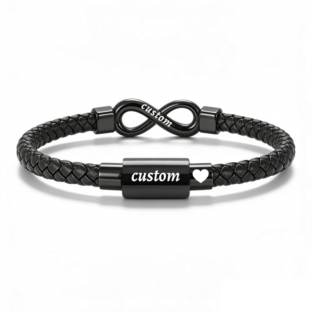 Dletay Urn Bracelet for Ashes Leather Infinity Cremation Bracelet