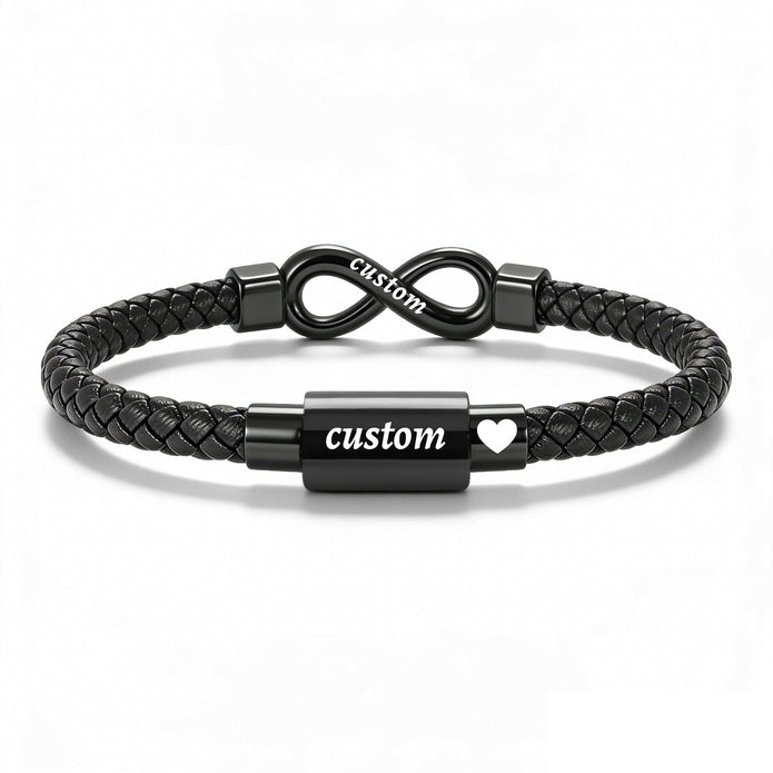 Dletay Urn Bracelet for Ashes Leather Infinity Cremation Bracelet