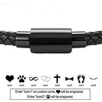 Dletay Urn Bracelet for Ashes Leather Infinity Cremation Bracelet