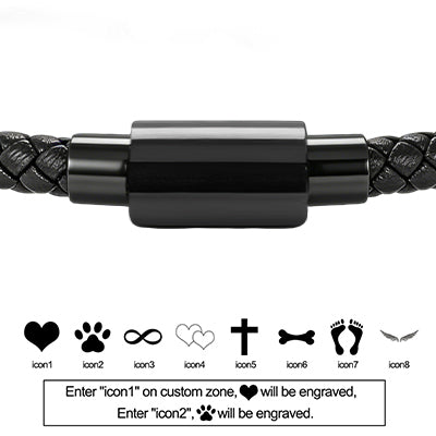 Dletay Urn Bracelet for Ashes Leather Infinity Cremation Bracelet