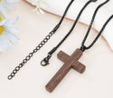 Wooden Cross Cremation Necklace for Ashes