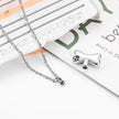Dog Bone Paw Print Urn Cremation Necklace for Ashes