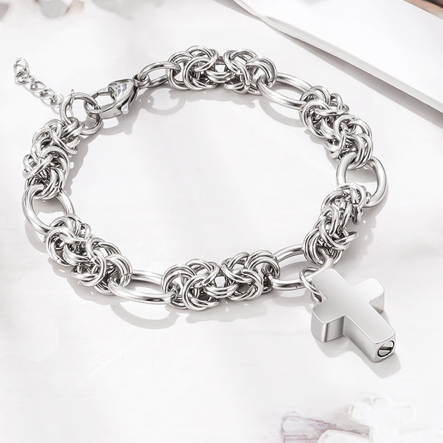 Dletay Urn Bracelet for Ashes Cross Memorial Bracelet