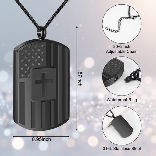 Dletay Cremation Necklace for Ashes Shield Urns Pendant Ashes Holder Memorial Cremation Jewelry for Women Men