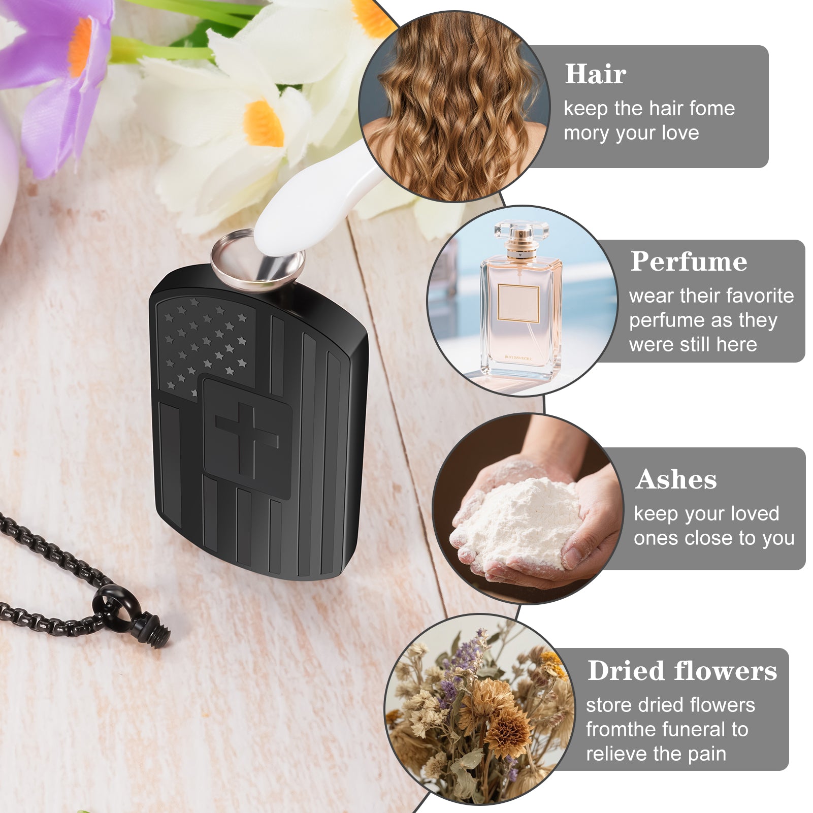 Guardian Memory Cremation Shield Necklace for Ashes