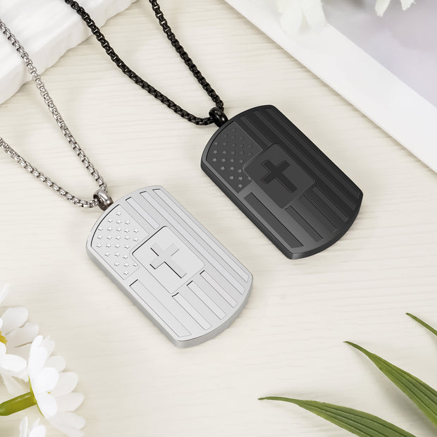 Guardian Memory Cremation Shield Necklace for Ashes
