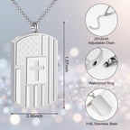 Guardian Memory Cremation Shield Necklace for Ashes