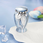 Serene Blue Green Memories Personalized Keepsake Urn for Ashes