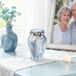 Serene Blue Green Memories Personalized Keepsake Urn for Ashes