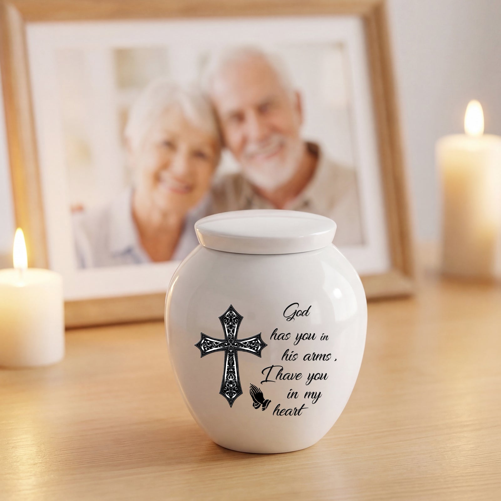 Cross Memorials Decorative Small Urns for Ashes