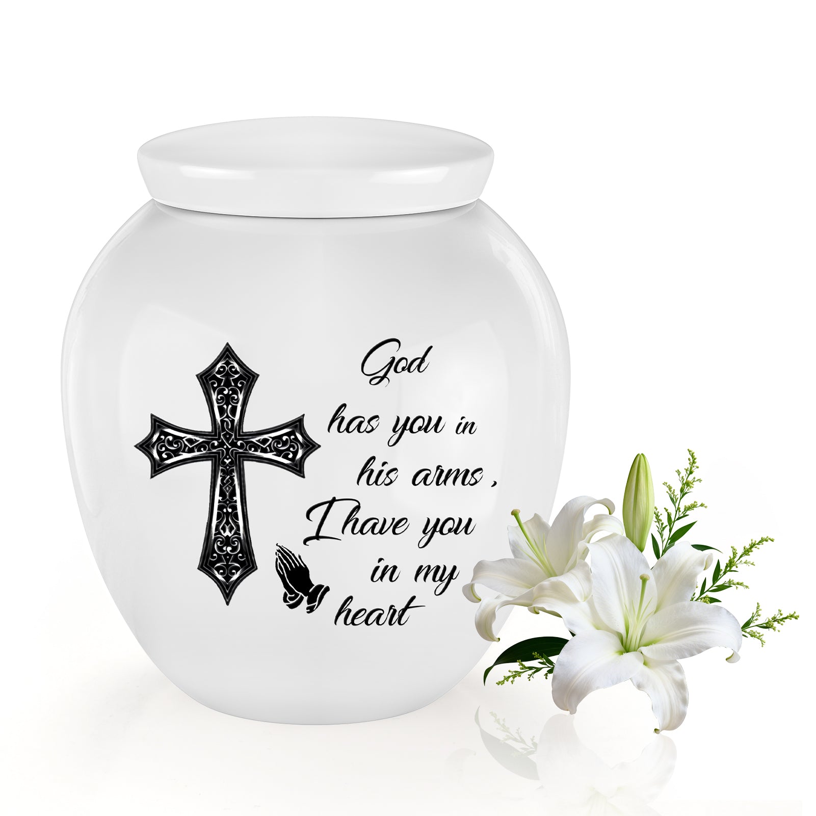 Cross Memorials Decorative Small Urns for Ashes