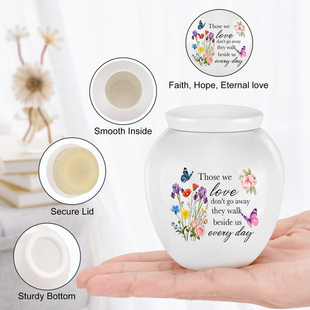 Flower Memorials Decorative Small Urns for Ashes