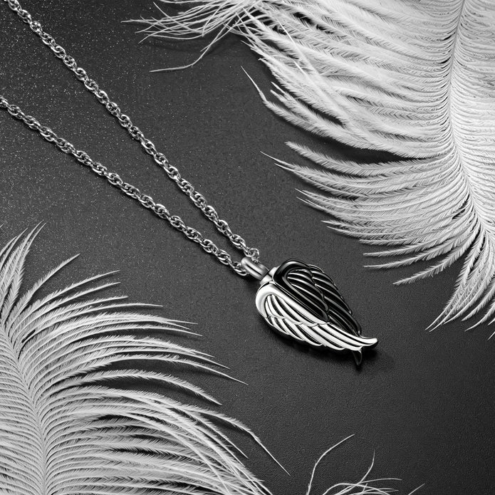 Angel Wing Urn Necklaces for Ashes Cremation Necklace